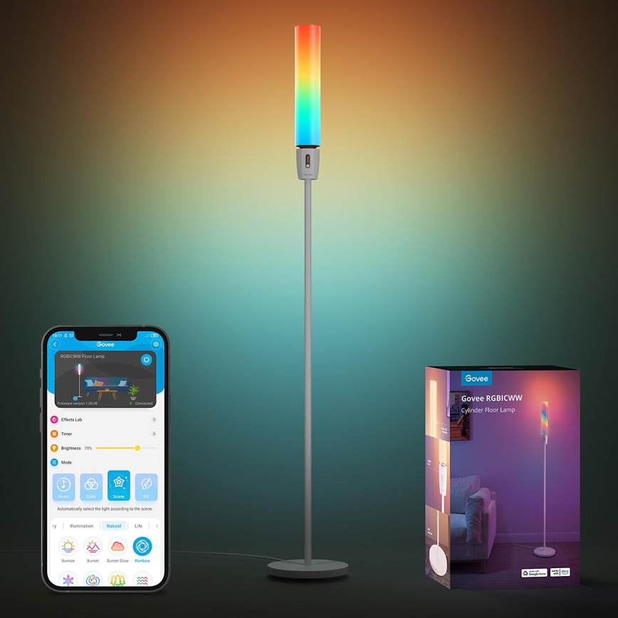 Govee - LED Ściemnialna lampa podłogowa CYLINDER SMART RGBICWW 2200-6500K