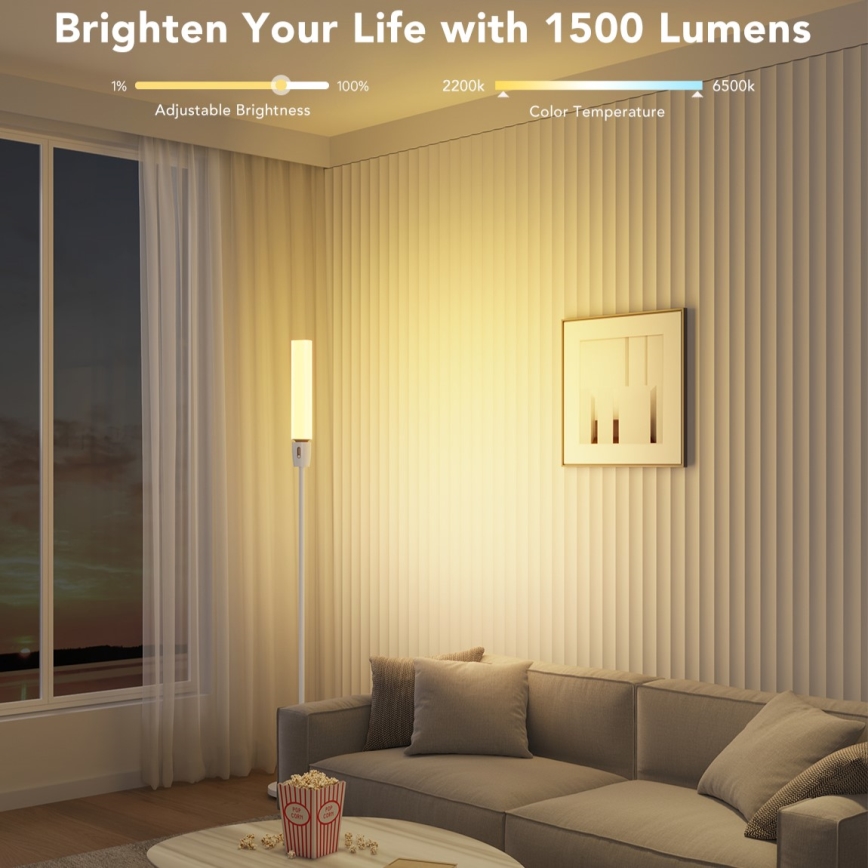 Govee - LED Ściemnialna lampa podłogowa CYLINDER SMART RGBICWW 2200-6500K