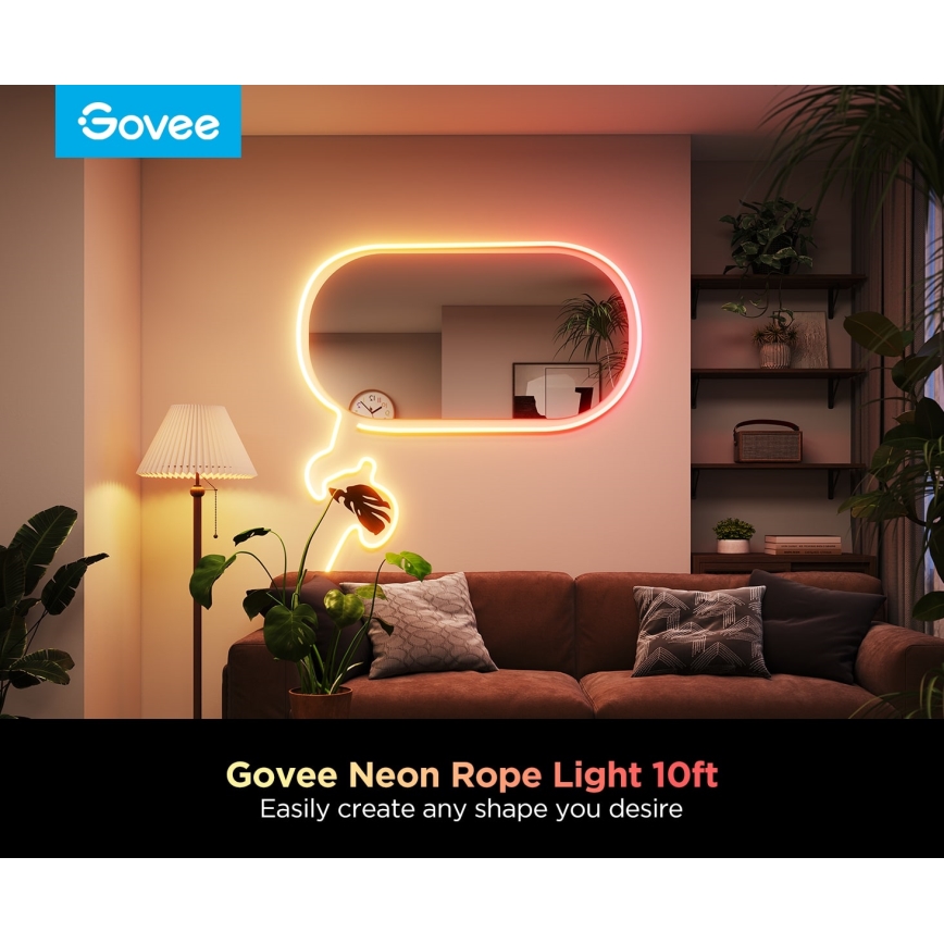 Govee - Neon 2 MATTER zginana LED taśma 3m RGBIC Wi-Fi IP67