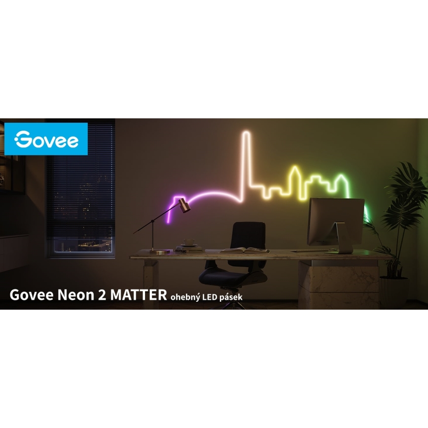 Govee - Neon 2 MATTER zginana tasma LED 5m RGBIC Wi-Fi IP67