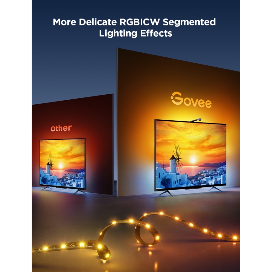 Govee - Podświetlenie TV 3 Lite TV 75-85" SMART LED podświetlenie RGBICW Wi-Fi IP67 + pilot zdalnego sterowania