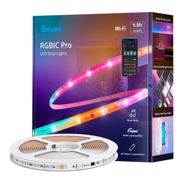 Govee - Wi-Fi RGBIC Inteligentna PRO LED taśma 3m - wyjątkowa trwałość