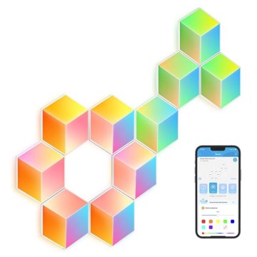 Govee - ZESTAW 10x LED Oświetlenie Glide Hexa Pro LED Smart RGBIC Wi-Fi