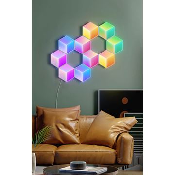 Govee - ZESTAW 10x LED Oświetlenie Glide Hexa Pro LED Smart RGBIC Wi-Fi