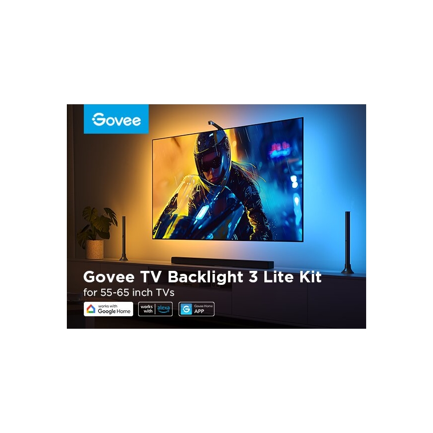 Govee - ZESTAW 2x Backlight TV 55-65" SMART LED podświetlenie RGBICW Wi-Fi