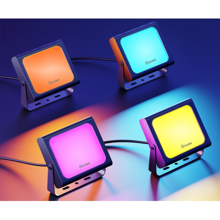 Govee - ZESTAW 4x Flood Lights zewnętrzny SMART LED lights Wi-Fi IP66