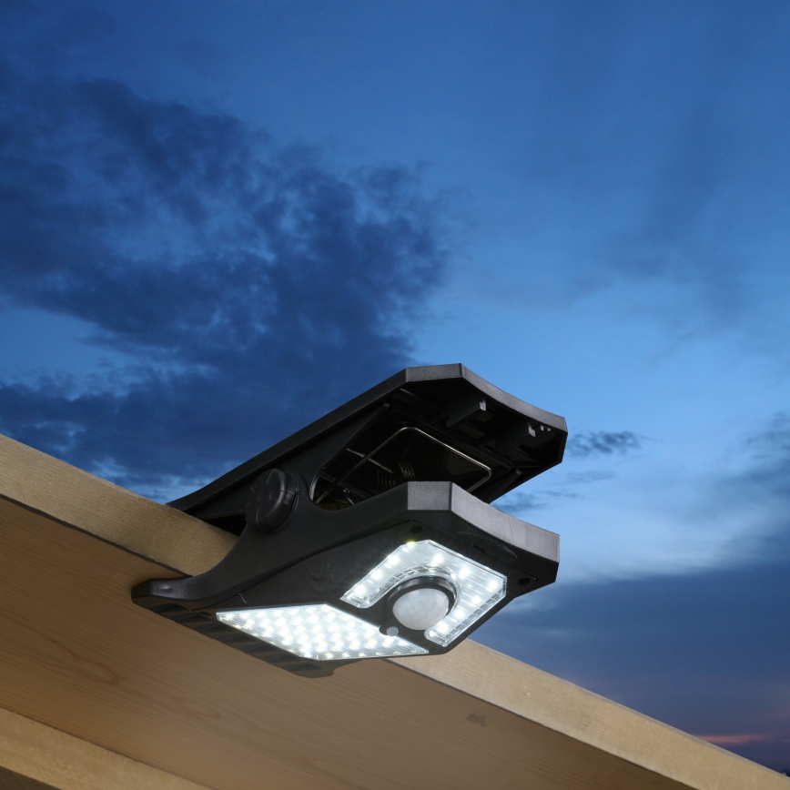 Grundig - LED Lampa solarna z czujnikiem CLIP-ON LED/9W/3,7V IP44
