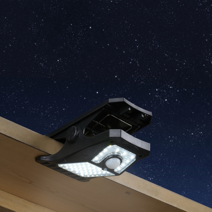 Grundig - LED Lampa solarna z czujnikiem CLIP-ON LED/9W/3,7V IP44
