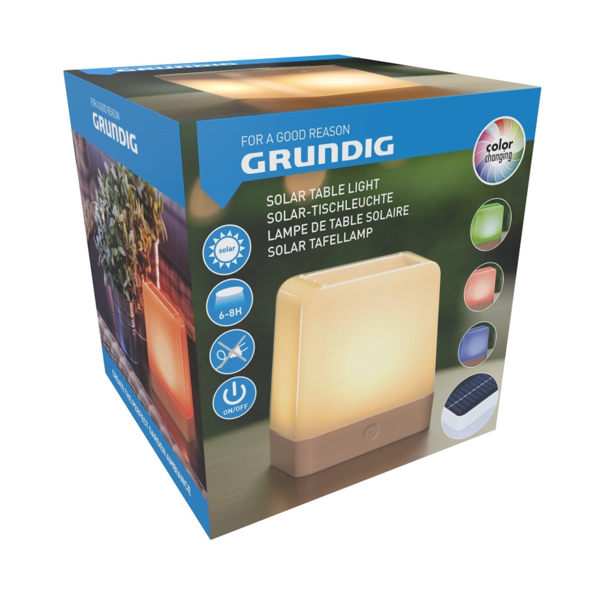 Grundig - LED RGB Lampa solarna LED/3,7V