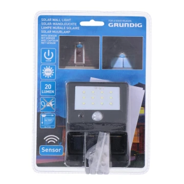 Grundig - LED Solarne oświetlenie z czujnikiem 1xLED/0,25W/1xAA