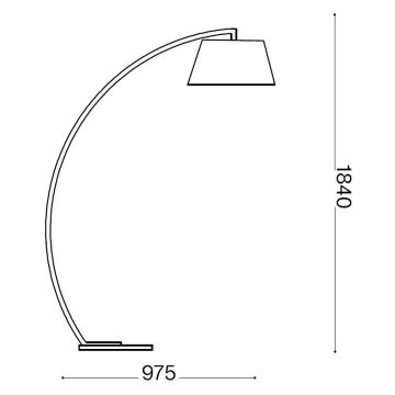 Ideal Lux - Lampa podłogowa 1xE27/60W/230V