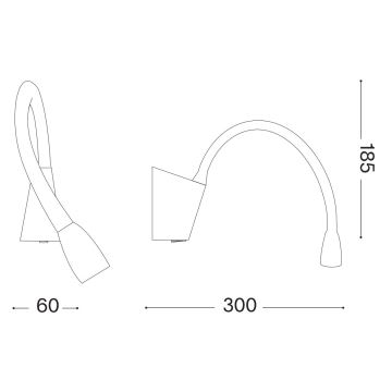 Ideal Lux - LED Elastyczna lampka GOOSE LED/3W/230V czarny