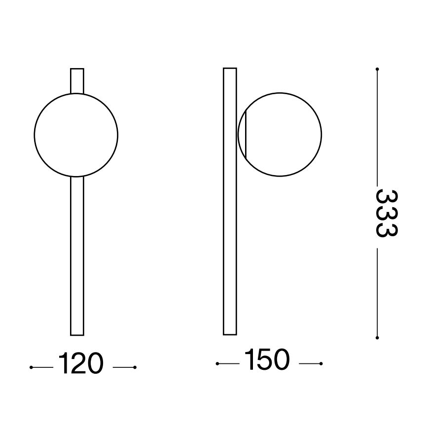 Ideal Lux - LED Kinkiet BINOMIO 1xG9/3W/230V czarny