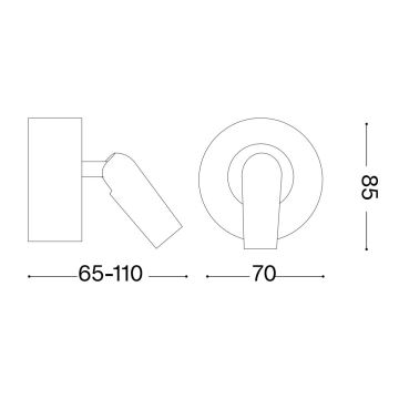 Ideal Lux - LED Kinkiet punktowy BEAN LED/3W/230V mosiądz