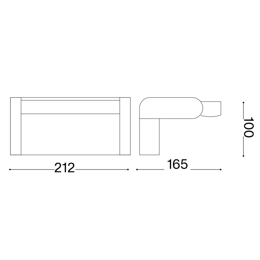 Ideal Lux - LED Kinkiet zewnętrzny SWIPE LED/20,5W/230V IP54 antracyt