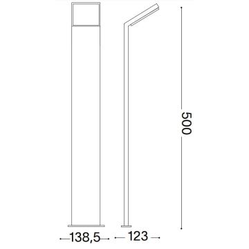 Ideal Lux - LED Lampa zewnętrzna STYLE LED/8,5W/230V IP54 antracyt