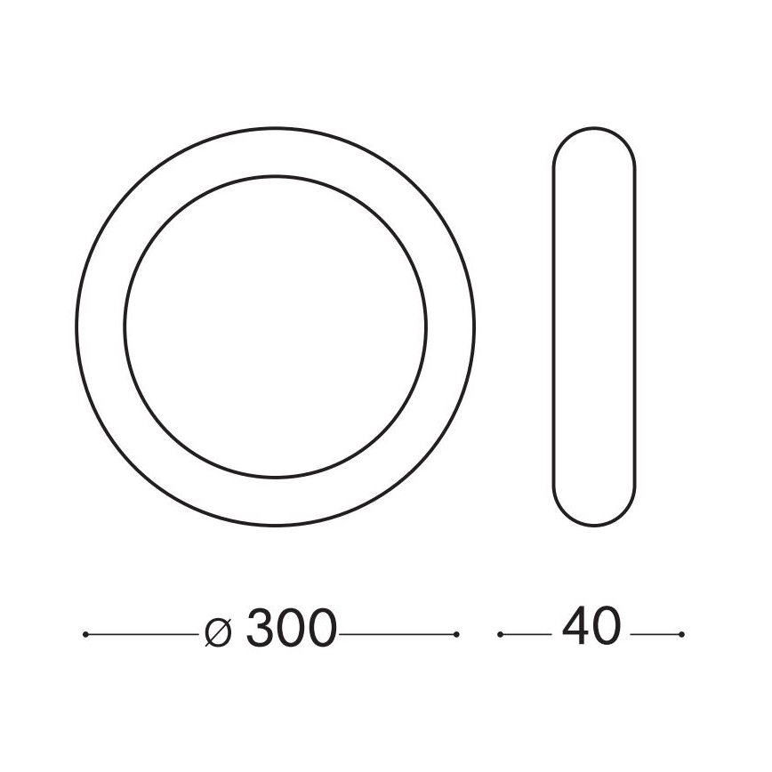 Ideal Lux - LED Plafon UNIVERSAL LED/25W/230V śr. 30 cm biały