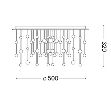 Ideal Lux - LED Ściemnialny żyrandol natynkowy ARMONY LED/55W/230V śr. 50 cm biały