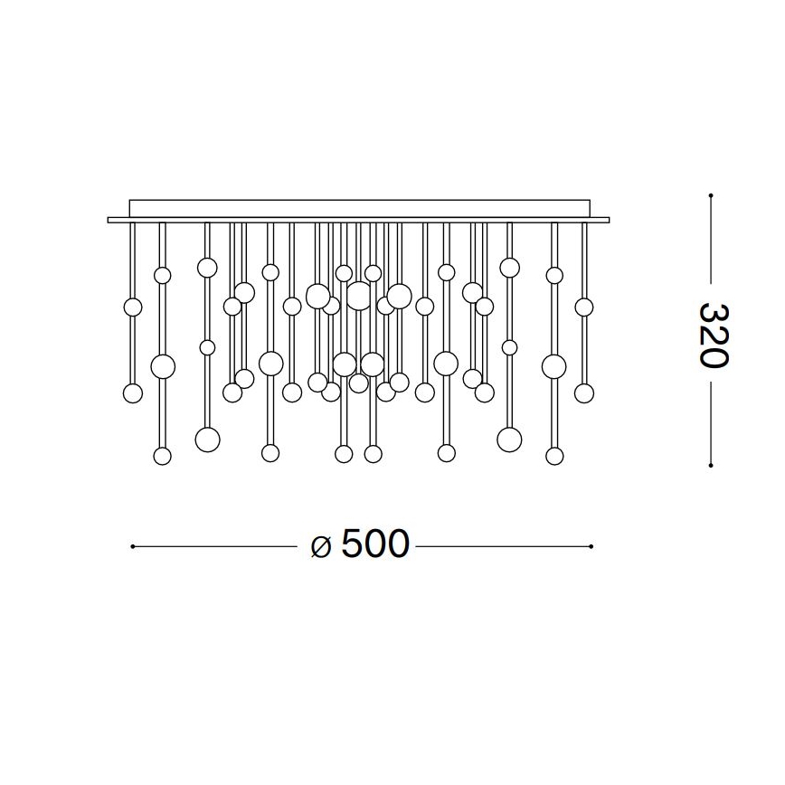 Ideal Lux - LED Ściemnialny żyrandol natynkowy ARMONY LED/55W/230V śr. 50 cm biały