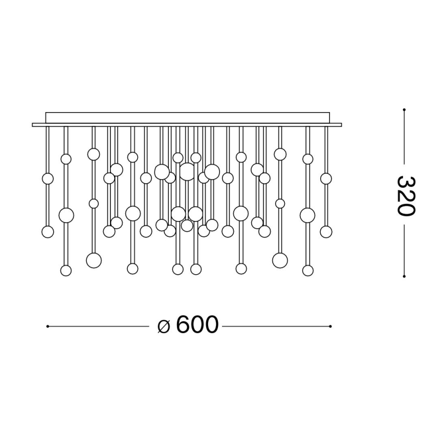 Ideal Lux - LED Ściemnialny żyrandol natynkowy ARMONY LED/61W/230V śr. 60 cm