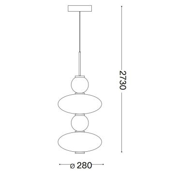 Ideal Lux - LED Żyrandol na lince LUMIERE LED/34W/230V