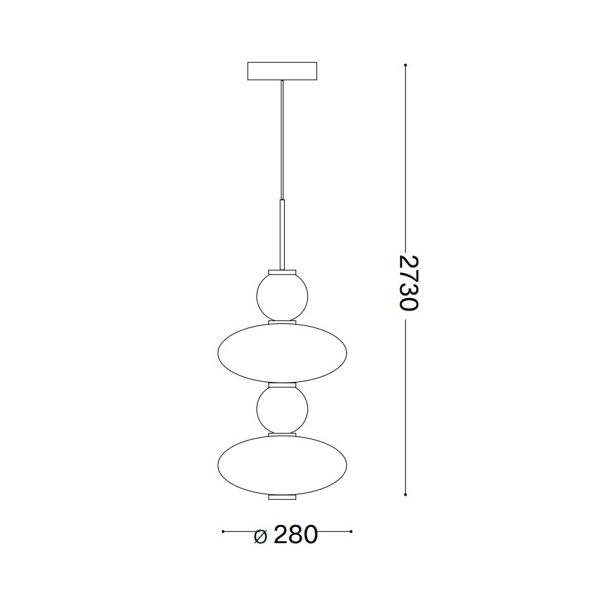 Ideal Lux - LED Żyrandol na lince LUMIERE LED/34W/230V