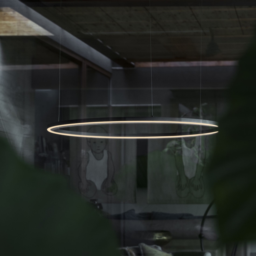 Ideal Lux - LED Żyrandol na lince ORACLE LED/55W/230V śr. 90 cm czarny