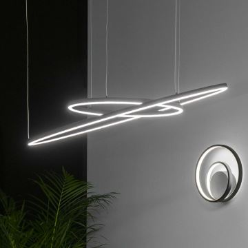 Ideal Lux - LED Żyrandol na lince ORACLE LED/55W/230V śr. 90 cm czarny