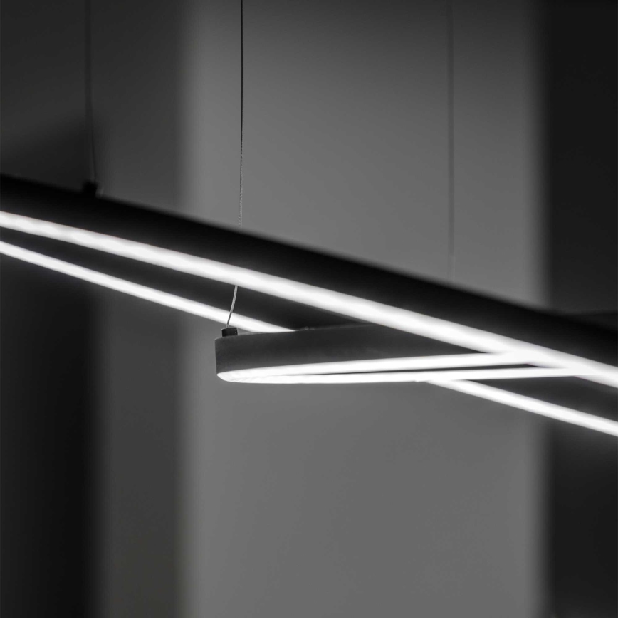 Ideal Lux - LED Żyrandol na lince ORACLE SLIM LED/55W/230V śr. 90 cm czarne