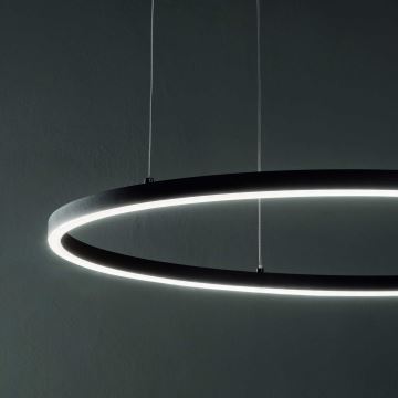 Ideal Lux - LED Żyrandol na lince ORACLE SLIM LED/55W/230V śr. 90 cm czarne