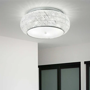 Ideal Lux - Plafon kryształowy PASHA 10xE14/40W/230V śr. 55 chrom