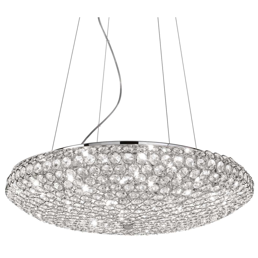 Ideal Lux - Żyrandol kryształowy na lince KING 12xG9/40W/230V śr. 65 cm chrom