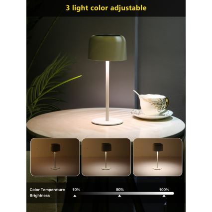 LED Zewnętrzna lampa solarna ściemnialna LED/4W/5V 3600mAh IP44