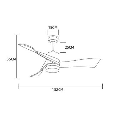 Immax NEO 07136-B - LED Ściemnialny wentylator sufitowy SOFISTICADO LED/18W/230V dąb Wi-Fi Tuya + pilot zdalnego sterowania