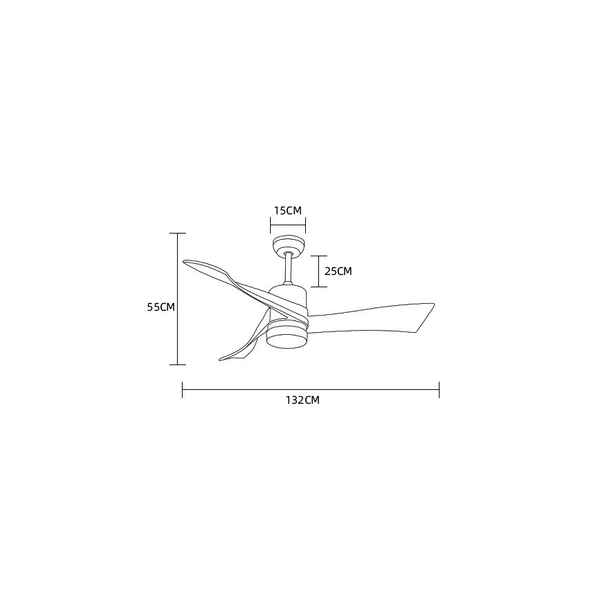 Immax NEO 07136-B - LED Ściemnialny wentylator sufitowy SOFISTICADO LED/18W/230V dąb Wi-Fi Tuya + pilot zdalnego sterowania