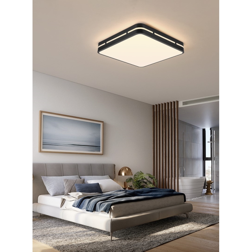 Immax NEO 07154-B42 - LED Ściemniany plafon NEO LITE PERFECTO LED/48W/230V Wi-Fi Tuya czarny + pilot