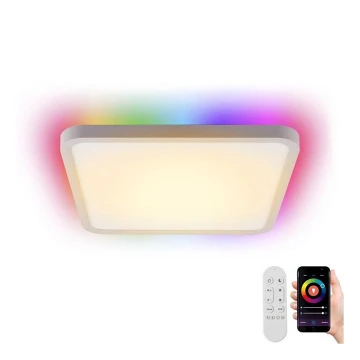 Immax NEO 07168-W40 - LED RGB+CCT Plafon ściemnialny NEO LITE TUDO LED/50W/230V Wi-Fi Tuya biały + pilot zdalnego sterowania