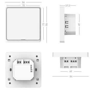 Immax NEO 07569L - Switch 1-przycisk SMART 230V Wi-Fi Tuya