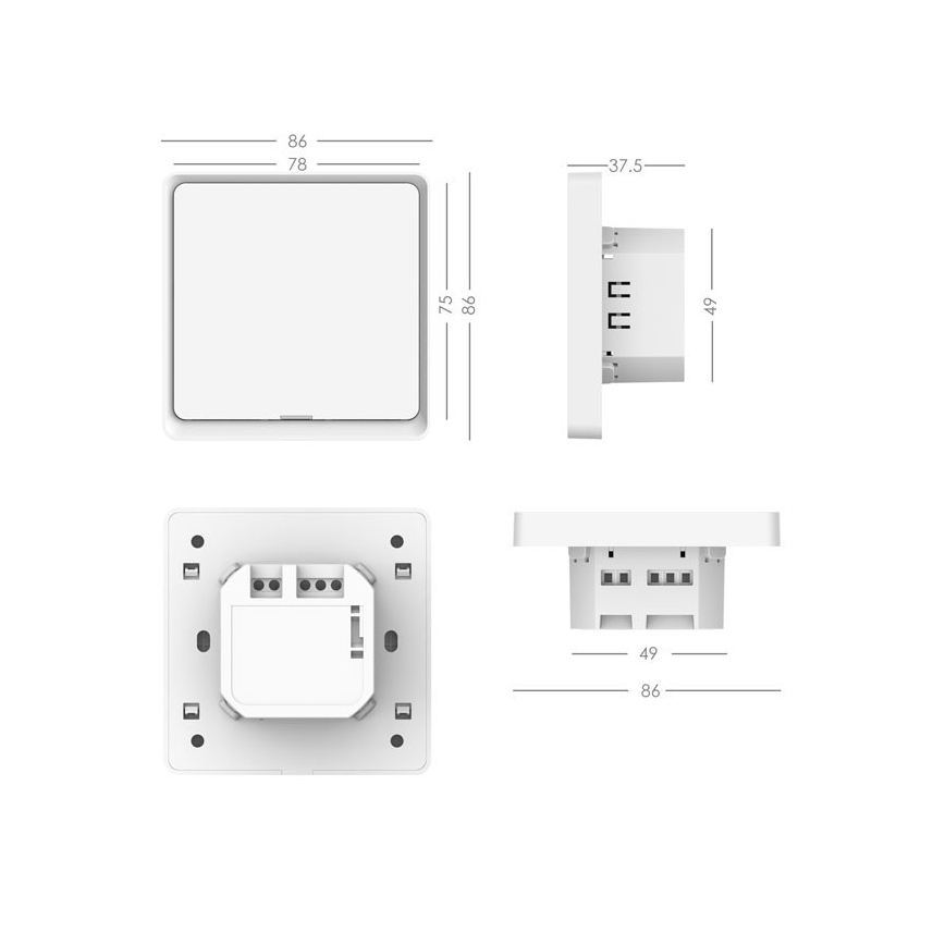 Immax NEO 07569L - Switch 1-przycisk SMART 230V Wi-Fi Tuya