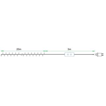 Immax NEO 07749L - LED Ściemnialny łańcuch zewnętrzny NEO LITE 200xLED/8 funkcji 23m 2700-6500K IP44 Wi-Fi Tuya