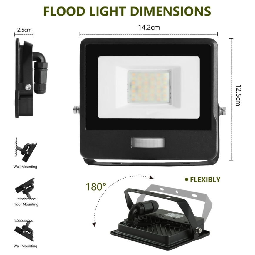 Immax NEO 07778L - Naświetlacz ściemniany LED LED/20W/230V IP65 Wi-Fi Tuya