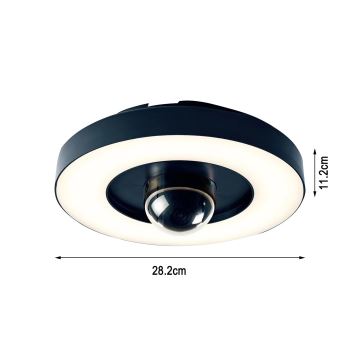 Immax NEO 07792L - LED Inteligentna kamera zewnętrzna ze światłem RING 22W/230V IP44 Wi-Fi Tuya