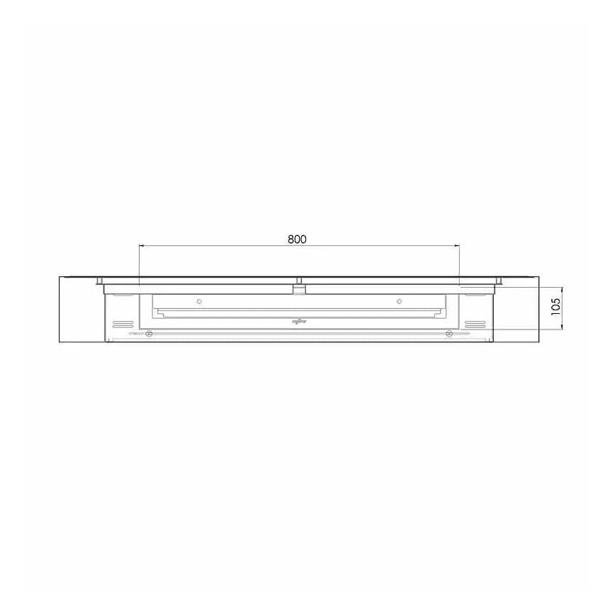 InFire - Ścienny BIO kominek 120x56 cm 3kW czarny