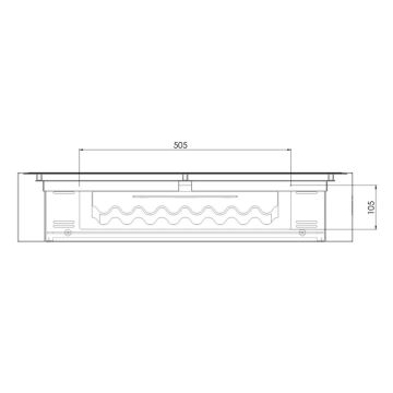 InFire - Ścienny BIO kominek 80x56 cm 3kW czarny