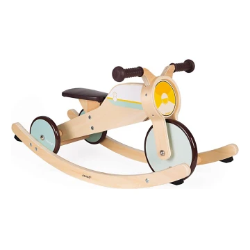 Janod - Dziecięcy drewniany rowerek pchany 2w1