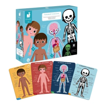 Janod - Puzzle edukacyjne dla dzieci 225 elementów ludzkie ciało