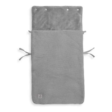 Jollein - Polarowa torba na fotelik samochodowy BASIC KNIT 42x82 cm Stone Grey