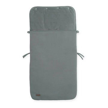 Jollein - Polarowa torba na fotelik samochodowy BRICK VELVET 42x82 cm Velvet Storm Grey