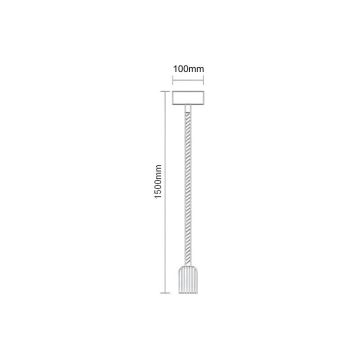 Kabel zasilający 1xE27/60W/230V 1,5 m