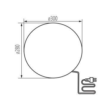 Lampa zewnętrzna STONO 1xE27/25W/230V śr. 30 cm IP65